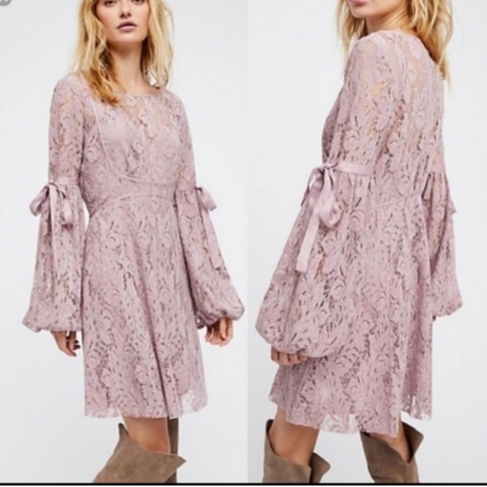 FREE PEOPLE RUBY LACE DRESS SMALL - Picture 2 of 10